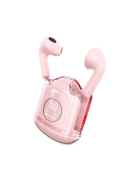 BLUE STAR Écouteurs stéréo sans fil / bluetooth TWS Transparency Fi22 rose