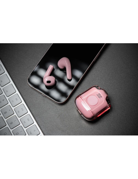 BLUE STAR Écouteurs stéréo sans fil / bluetooth TWS Transparency Fi22 rose