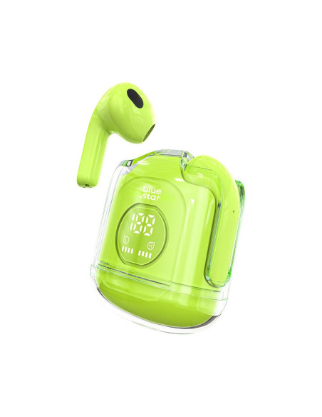 BLUE STAR Écouteurs stéréo sans fil / bluetooth TWS Transparency Fi22 vert
