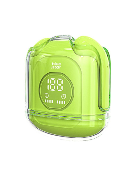 BLUE STAR Écouteurs stéréo sans fil / bluetooth TWS Transparency Fi22 vert