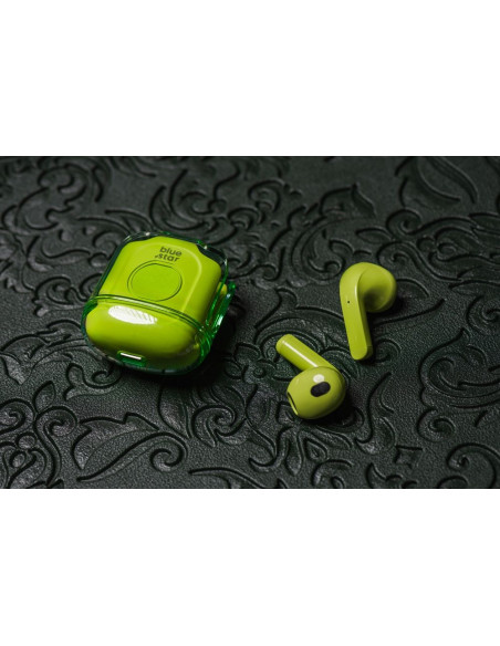 BLUE STAR Écouteurs stéréo sans fil / bluetooth TWS Transparency Fi22 vert