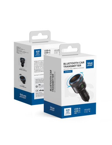BLUE STAR Emetteur FM QC3.0 PD 42W AutoHarmony C81 gris