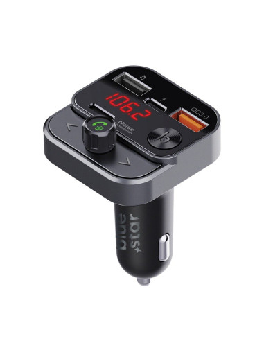 BLUE STAR Emetteur FM QC3.0 30W AutoStream BT84B noir