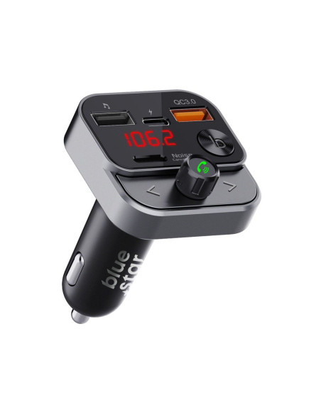 BLUE STAR Emetteur FM QC3.0 30W AutoStream BT84B noir