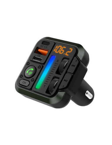BLUE STAR Emetteur FM QC3.0 PD 20W AutoBeat MT04B noir