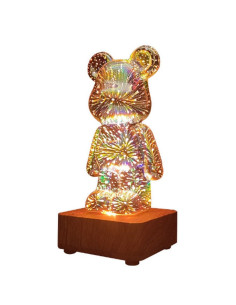 Veilleuse LED 3D Art Deco pour ourson debout L3GFBD