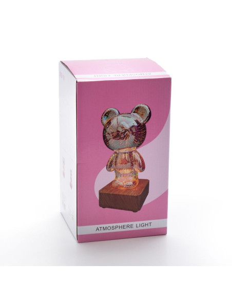 Veilleuse LED 3D Art Deco pour ourson debout L3GFBD