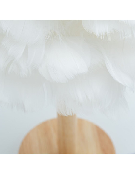 Lampe de chevet Art Déco à plumes blanc CBDPH