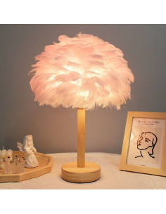 Lampe de chevet Art Déco en plumes de CBDPH poudrées 2
