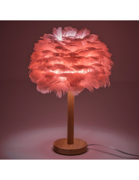 Lampe de chevet Art Déco en plumes de CBDPH poudrées