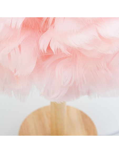 Lampe de chevet Art Déco en plumes de CBDPH poudrées