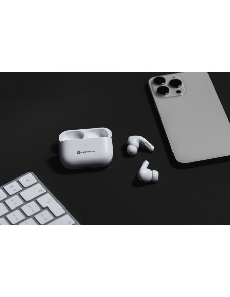 FORCELL F-AUDIO Écouteurs stéréo sans fil / bluetooth TWS Master PRO blanc