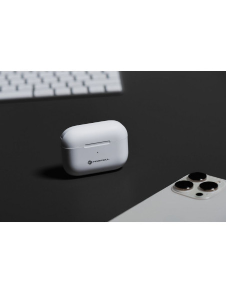 FORCELL F-AUDIO Écouteurs stéréo sans fil / bluetooth TWS Master PRO blanc