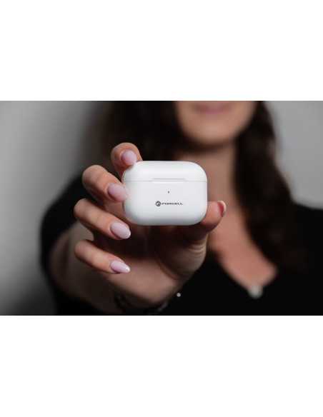 FORCELL F-AUDIO Écouteurs stéréo sans fil / bluetooth TWS Master PRO blanc