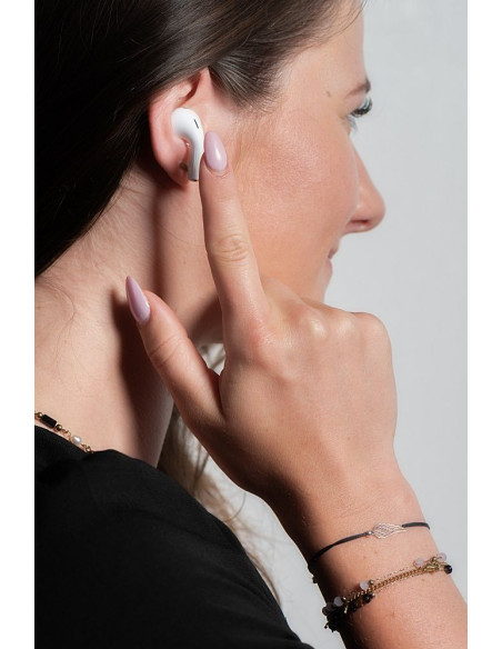 FORCELL F-AUDIO Écouteurs stéréo sans fil / bluetooth TWS Master PRO blanc