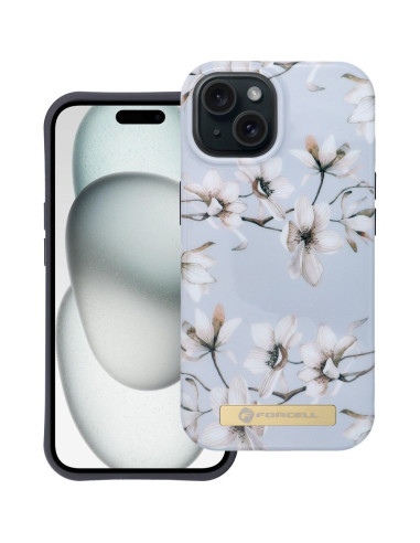 FORCELL F-PROTECT Mirage case compatible with MagSafe for IPHONE 15 spring flowers