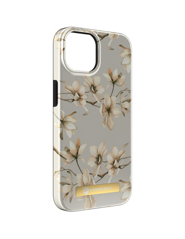 FORCELL F-PROTECT Mirage case compatible with MagSafe for IPHONE 15 spring flowers