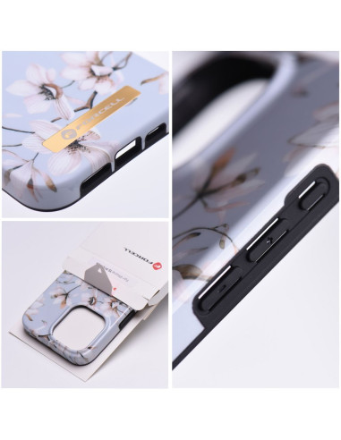 FORCELL F-PROTECT Mirage case compatible with MagSafe for IPHONE 15 spring flowers