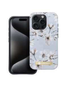 FORCELL F-PROTECT Mirage case compatible with MagSafe for IPHONE 15 PRO spring flowers 2