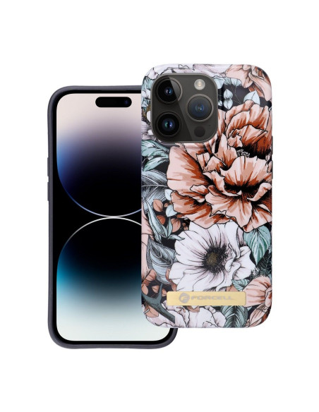 FORCELL F-PROTECT Coque Mirage compatible avec MagSafe pour IPHONE 14 Pro bloom bush