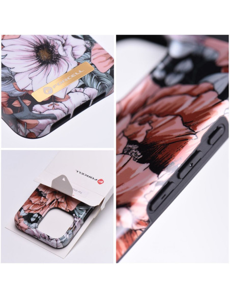 FORCELL F-PROTECT Coque Mirage compatible avec MagSafe pour IPHONE 14 Pro bloom bush
