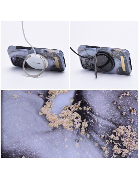 FORCELL F-PROTECT Mirage case compatible with MagSafe for IPHONE 14 marble mist