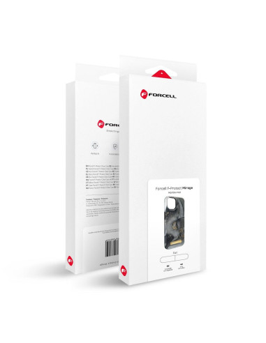 FORCELL F-PROTECT Mirage case compatible with MagSafe for IPHONE 14 marble mist
