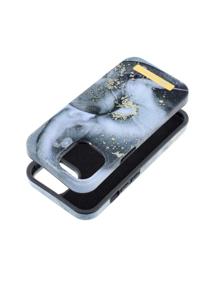 FORCELL F-PROTECT Coque Mirage compatible avec MagSafe pour IPHONE 15 brume marbrée
