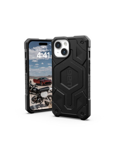 ( UAG ) Urban Armor Gear Monarch Pro for IPHONE 15 compatible with MagSafe kevlar black
