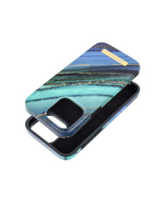 FORCELL F-PROTECT Coque Mirage compatible avec MagSafe pour IPHONE 15 Pro Max jade marble