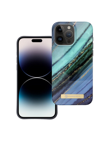 FORCELL F-PROTECT Coque Mirage compatible avec MagSafe pour IPHONE 15 Pro Max jade marble
