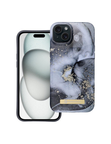FORCELL F-PROTECT Coque Mirage compatible avec MagSafe pour IPHONE 15 Plus marble mist