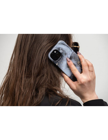 FORCELL F-PROTECT Coque Mirage compatible avec MagSafe pour IPHONE 15 Plus marble mist