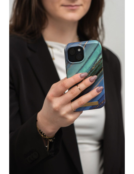 FORCELL F-PROTECT Mirage case compatible with MagSafe for IPHONE 14 jade marble