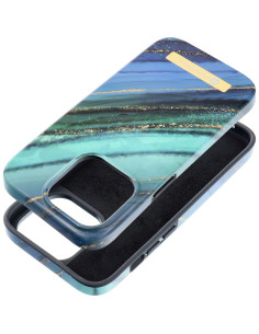 FORCELL F-PROTECT Coque Mirage compatible avec MagSafe pour IPHONE 14 Pro marbre jade