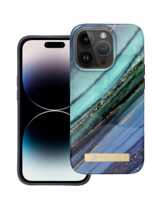 FORCELL F-PROTECT Coque Mirage compatible avec MagSafe pour IPHONE 14 Pro marbre jade 2