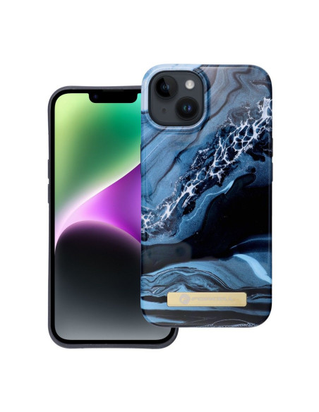 FORCELL F-PROTECT Mirage case compatible with MagSafe for IPHONE 14 ocean marble