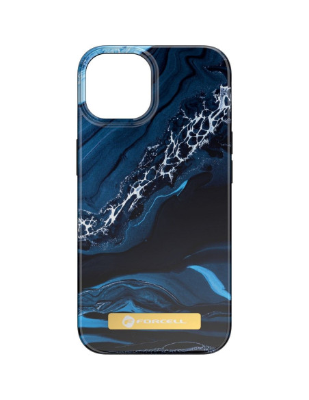 FORCELL F-PROTECT Mirage case compatible with MagSafe for IPHONE 14 ocean marble