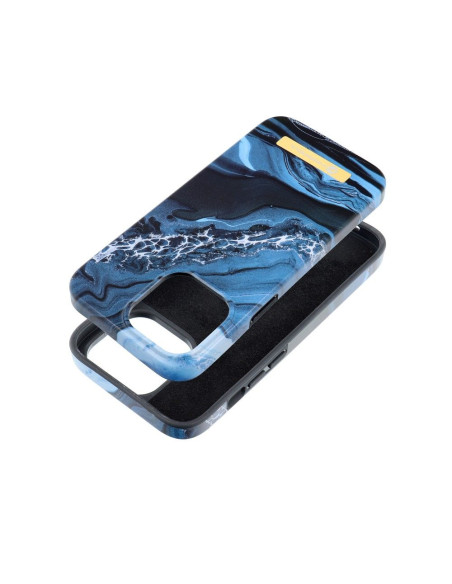 FORCELL F-PROTECT Mirage case compatible with MagSafe for IPHONE 14 Pro Max ocean marble