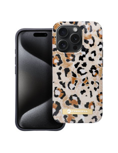 FORCELL F-PROTECT Coque Mirage compatible avec MagSafe pour IPHONE 15 panthère sauvage 2