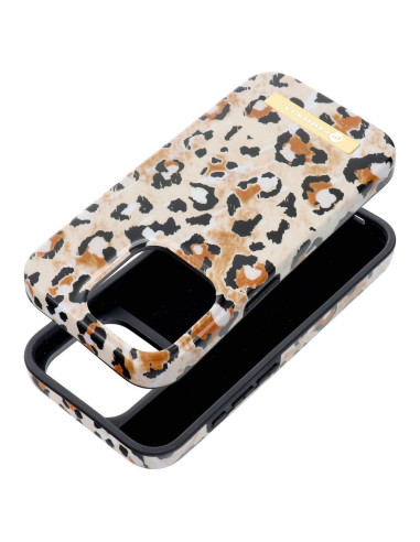 FORCELL F-PROTECT Coque Mirage compatible avec MagSafe pour IPHONE 15 Pro panthère sauvage