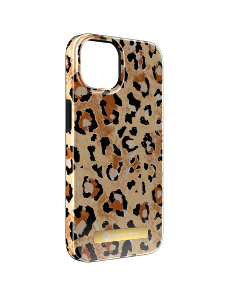FORCELL F-PROTECT Coque Mirage compatible avec MagSafe pour IPHONE 15 Pro panthère sauvage