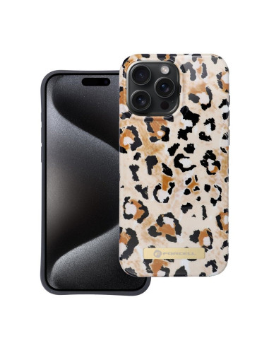 FORCELL F-PROTECT Coque Mirage compatible avec MagSafe pour IPHONE 15 Pro Max wild panther