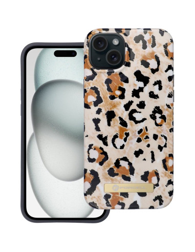 FORCELL F-PROTECT Coque Mirage compatible avec MagSafe pour IPHONE 15 Plus panthère sauvage