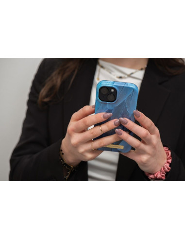 FORCELL F-PROTECT Coque Mirage compatible avec MagSafe pour IPHONE 15 Plus bleu oiseau