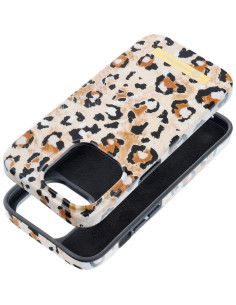 FORCELL F-PROTECT Coque Mirage compatible avec MagSafe pour IPHONE 14 Pro panthère sauvage