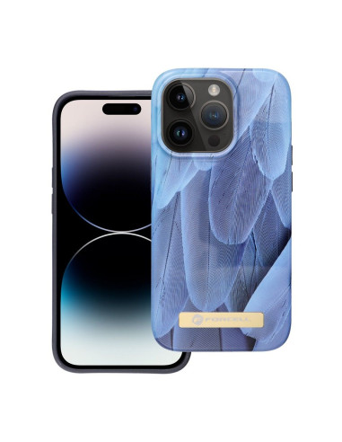 FORCELL F-PROTECT Coque Mirage compatible avec MagSafe pour IPHONE 14 Pro bleu oiseau
