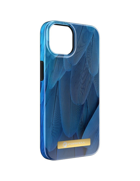 FORCELL F-PROTECT Coque Mirage compatible avec MagSafe pour IPHONE 14 Pro bleu oiseau