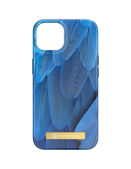 FORCELL F-PROTECT Coque Mirage compatible avec MagSafe pour IPHONE 14 Pro bleu oiseau
