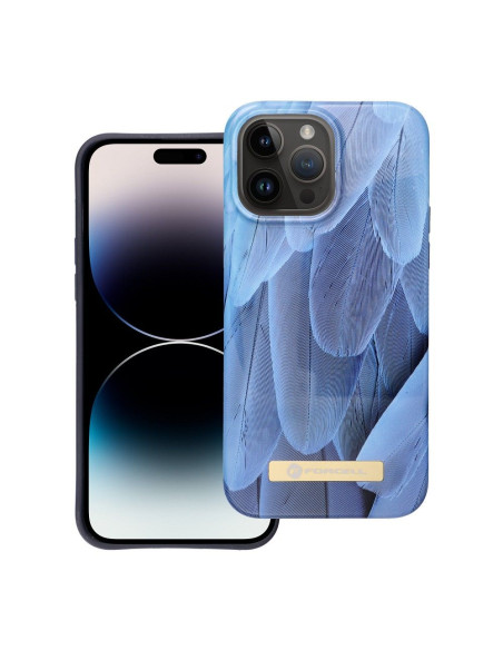 FORCELL F-PROTECT Coque Mirage compatible avec MagSafe pour IPHONE 14 Pro Max blue bird